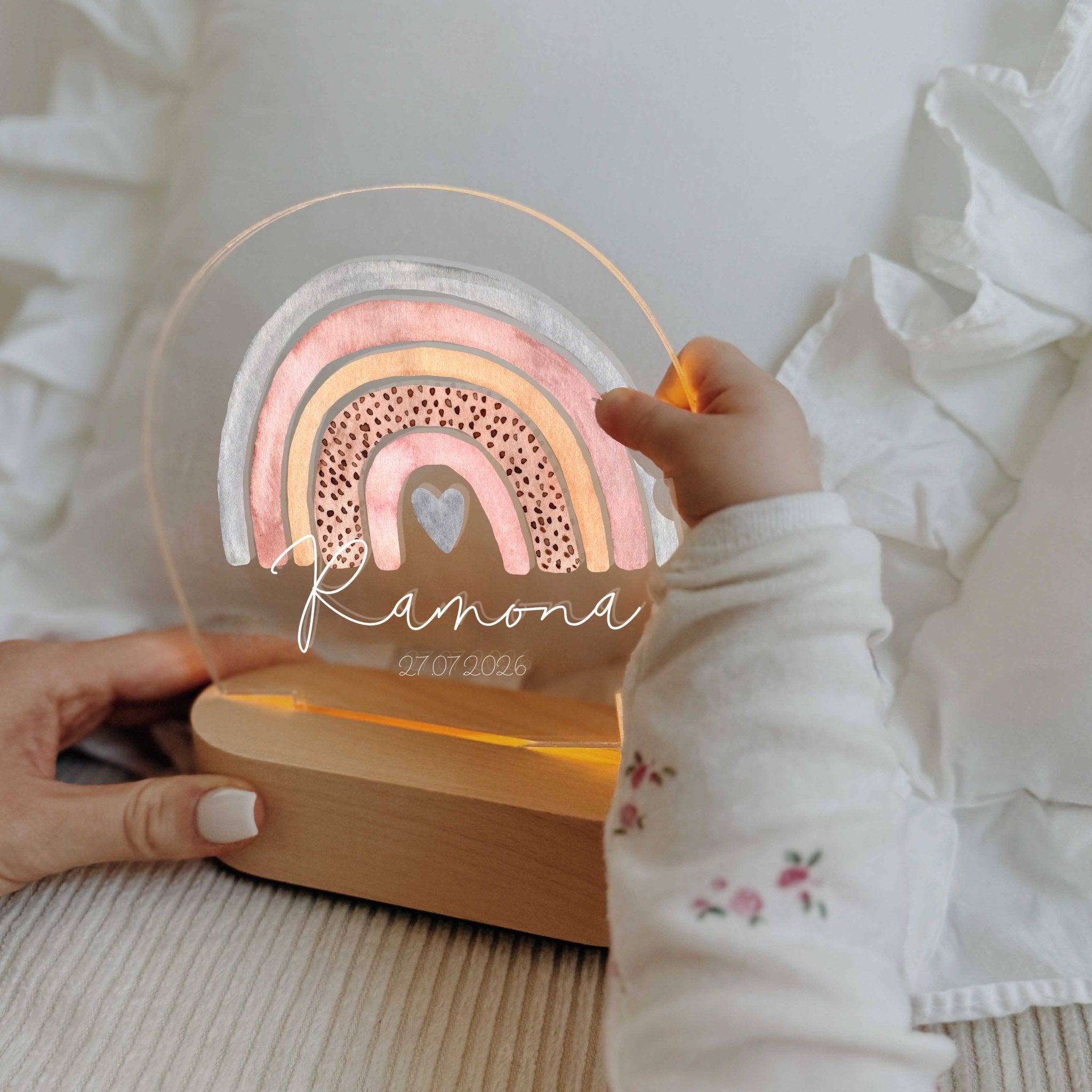 Nachtlicht Kinder personalisiert LED - Regenbögen - lyllevenn