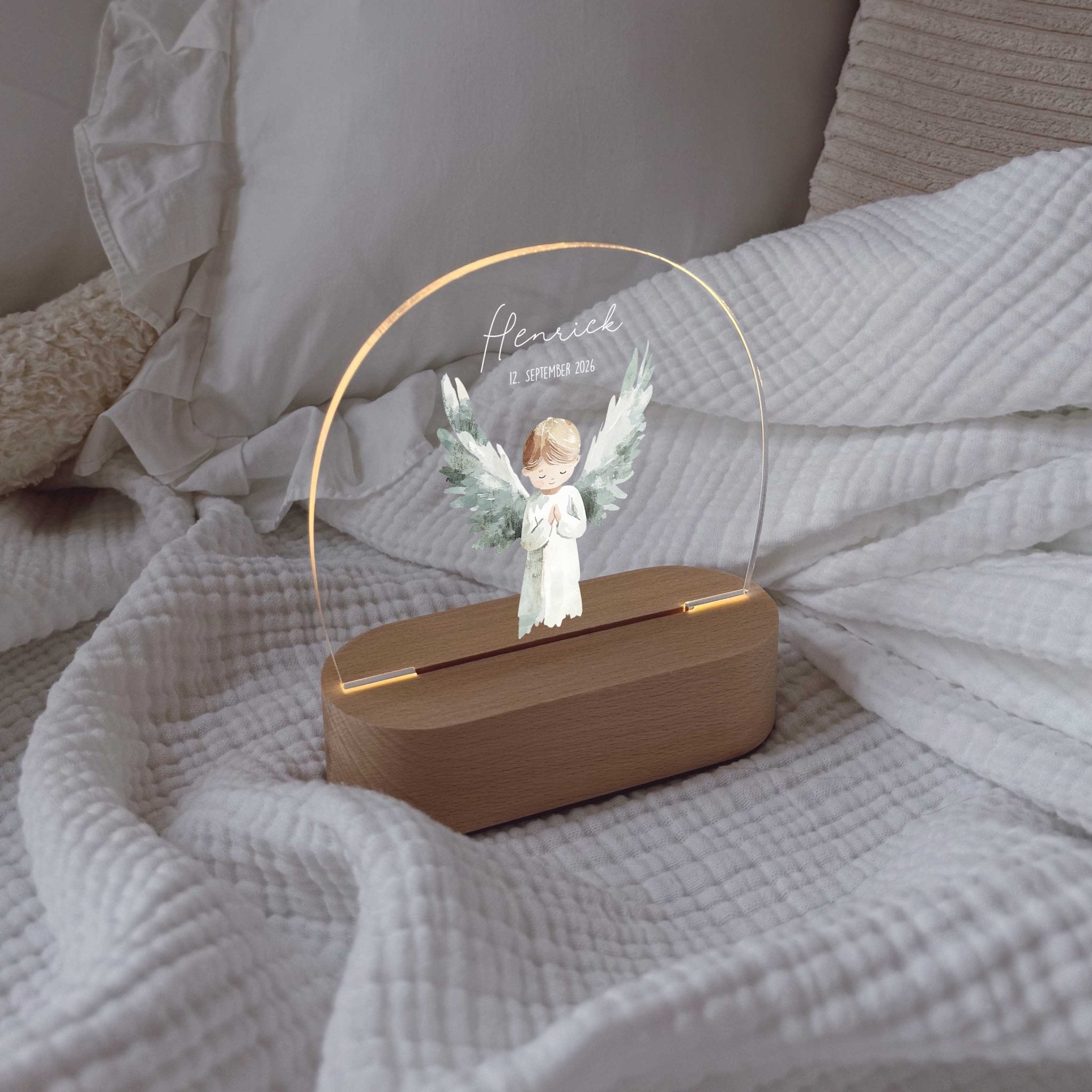 Nachtlicht Kinder personalisiert LED - Taufe - lyllevenn