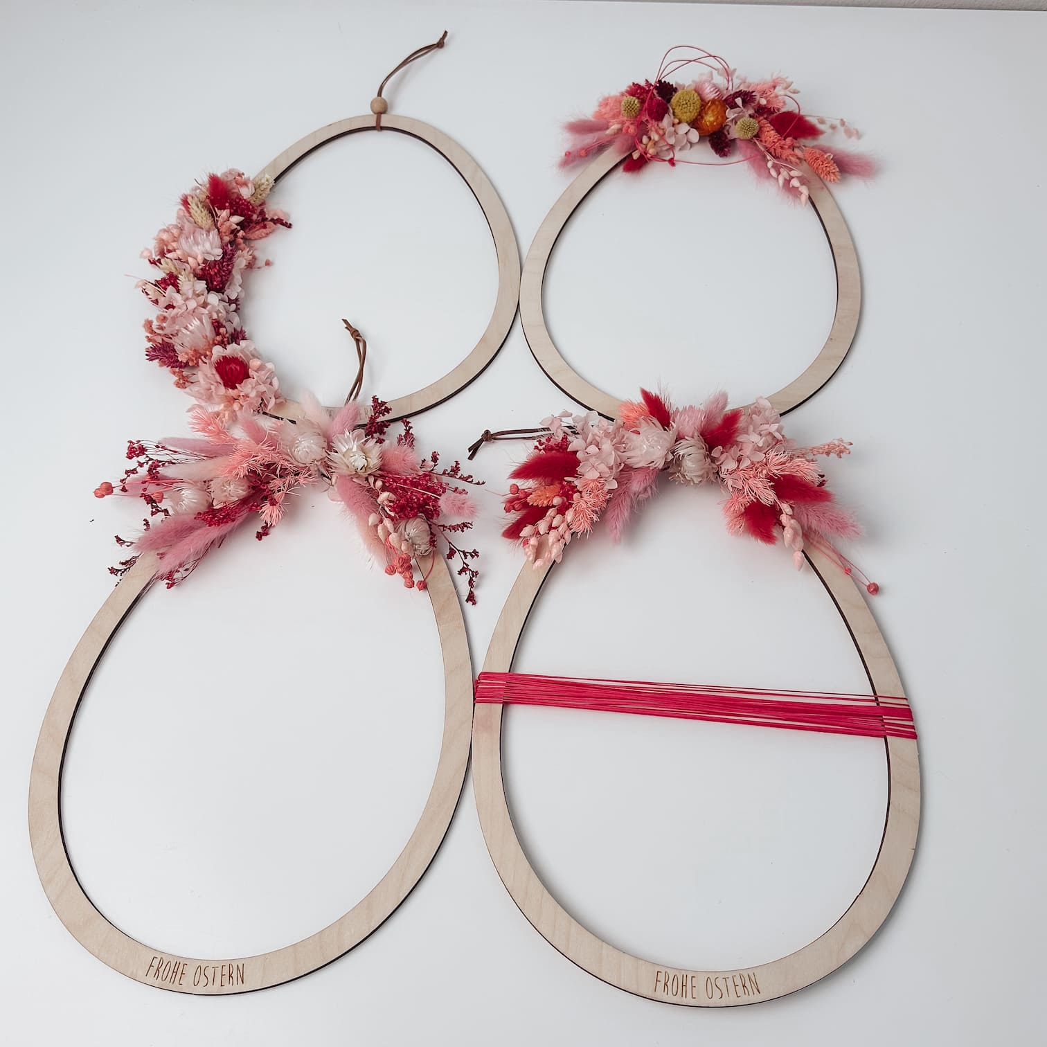 Osterkranz Holz – mit Trockenblumen - lyllevenn