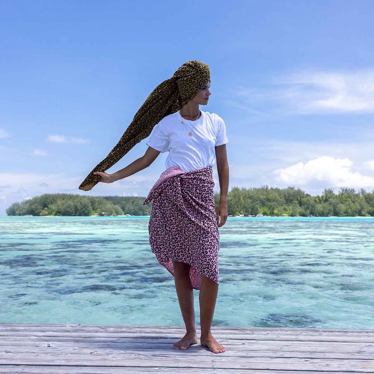 Pareo, großes Musselintuch – OLIVE - lyllevenn