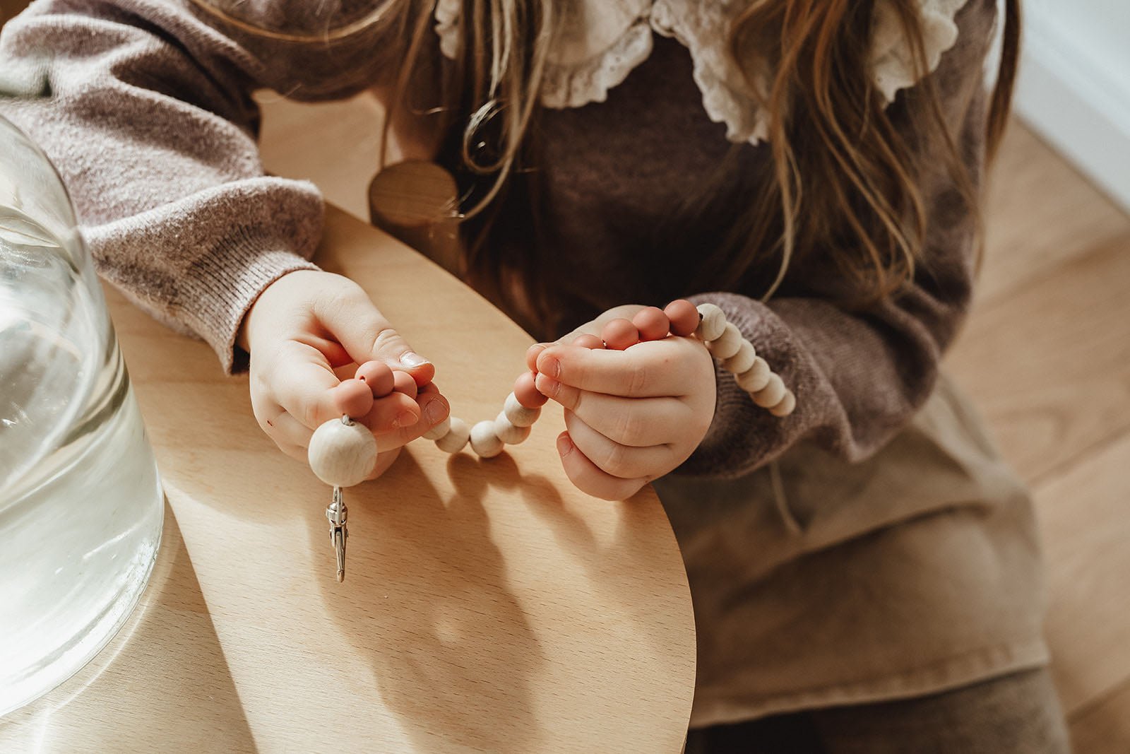 personalisierte Rechenketten – Rosatöne - lyllevenn