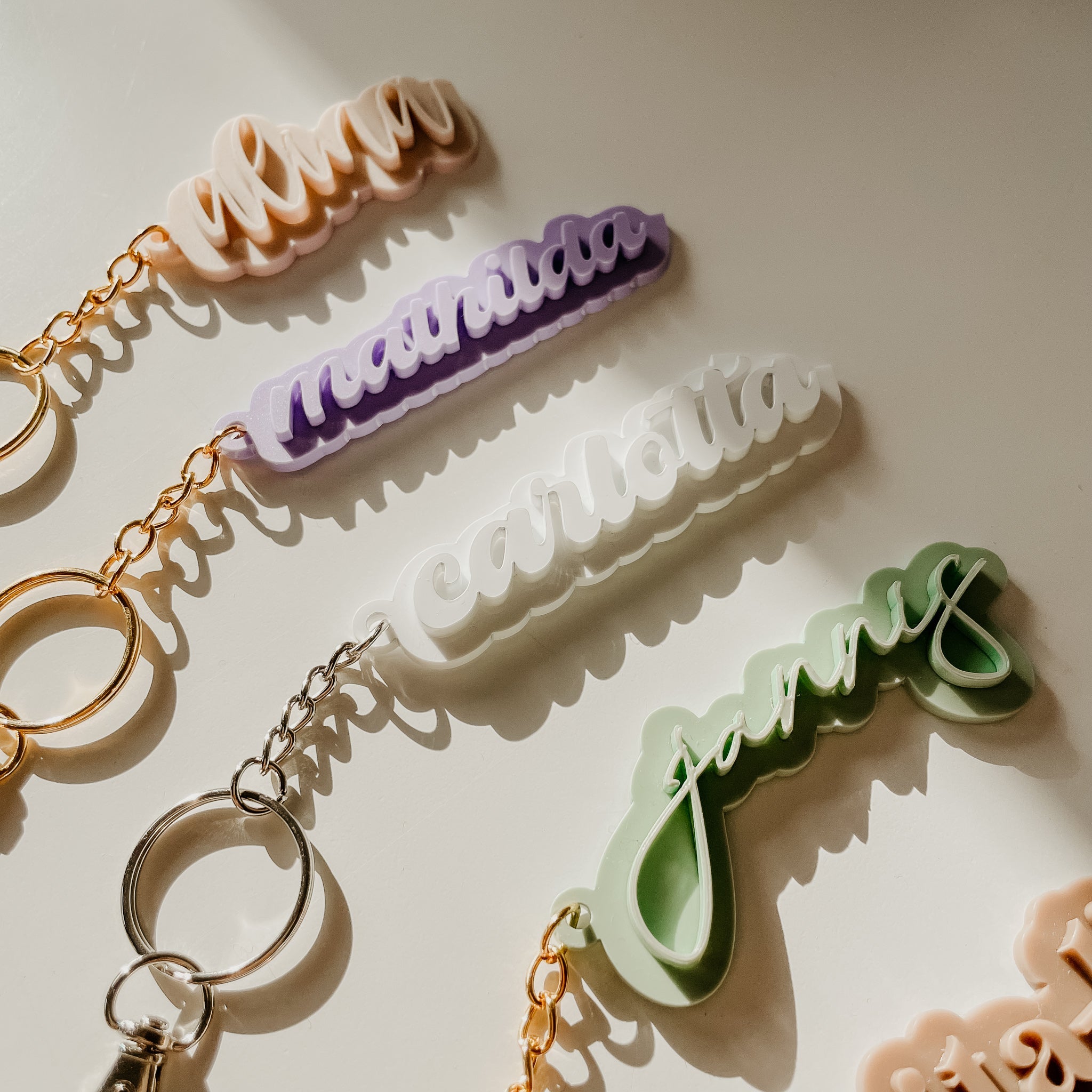 Personalisierter Schlüsselanhänger, Acryl – Version A - lyllevenn