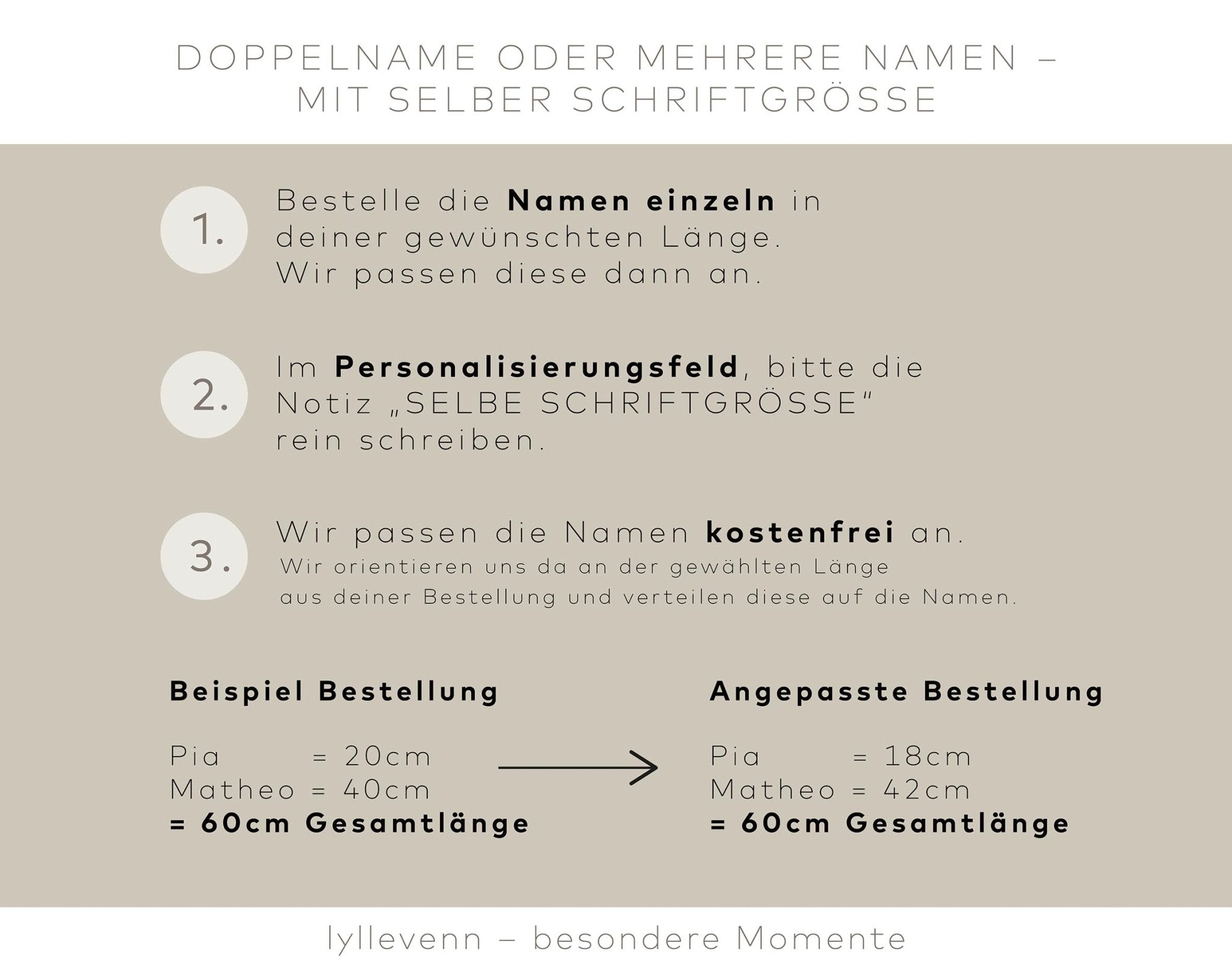 personalisierter Schriftzug - Wunschname - lyllevenn-store