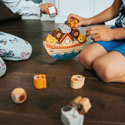 Personalisiertes Balancierspiel Arche Holz - Safari - lyllevenn