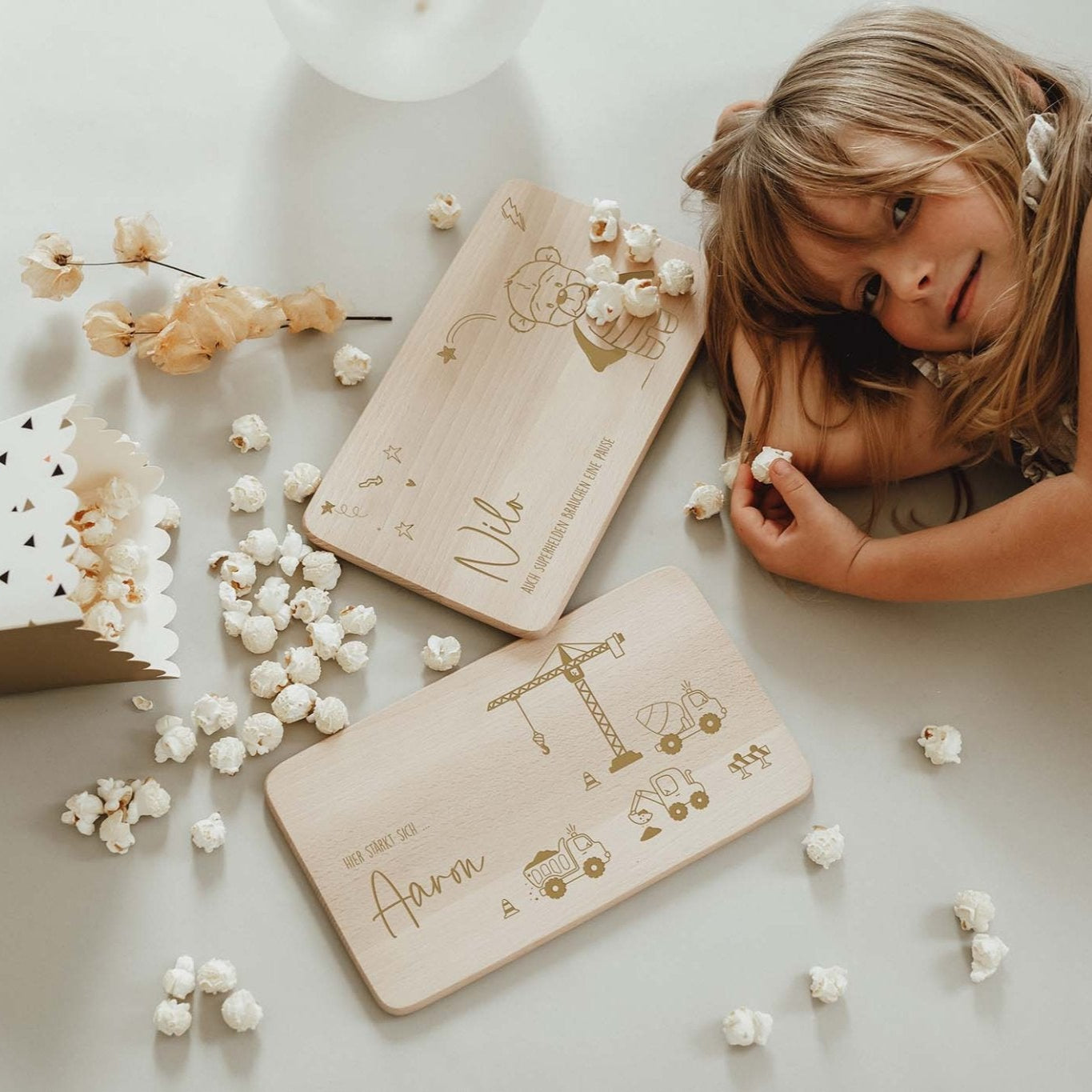 personalisiertes Frühstücksbrettchen - Bagger - lyllevenn-store