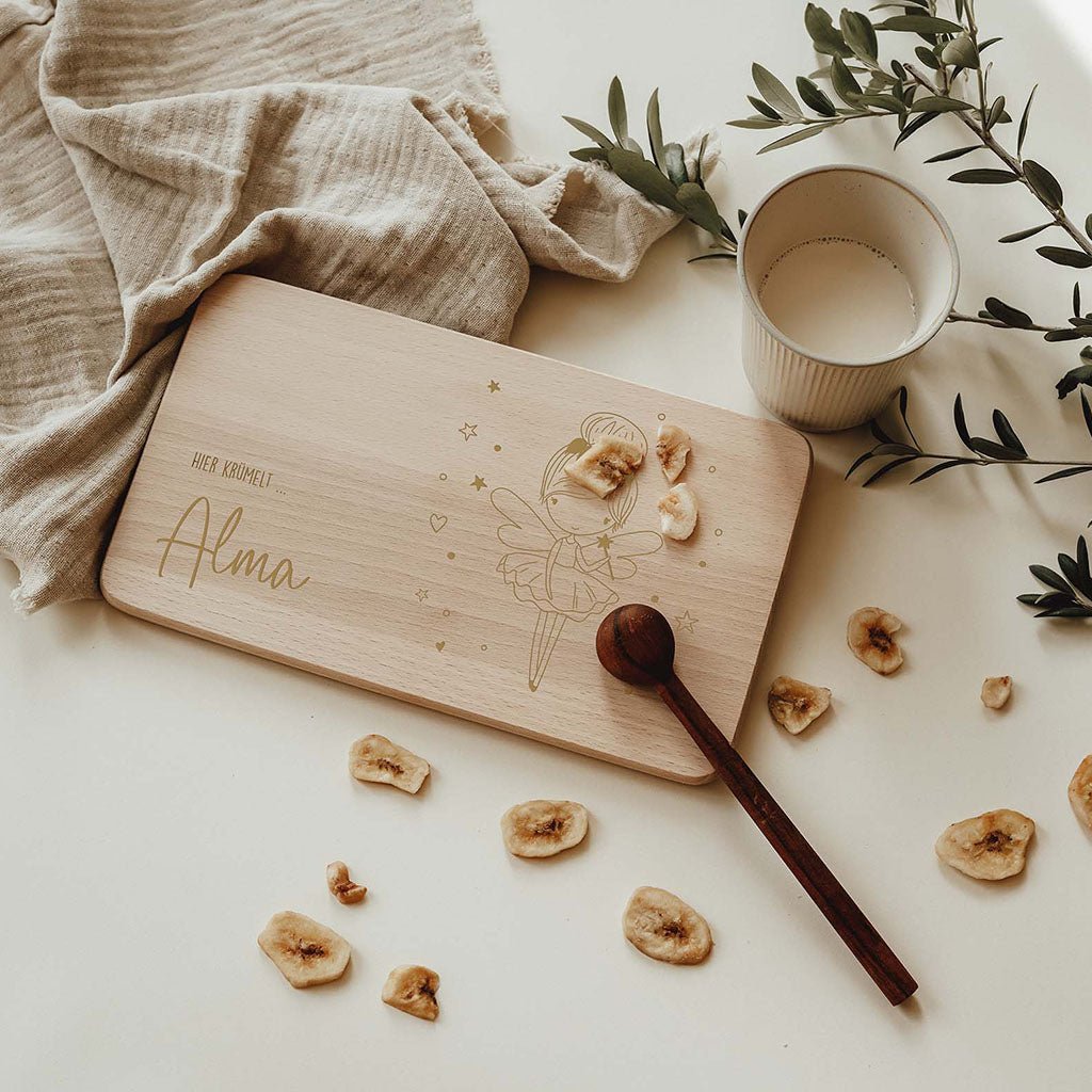 Personalisiertes Frühstücksbrettchen – Fee - lyllevenn
