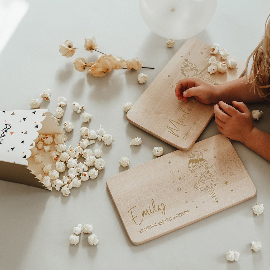 Personalisiertes Frühstücksbrettchen – Fee - lyllevenn