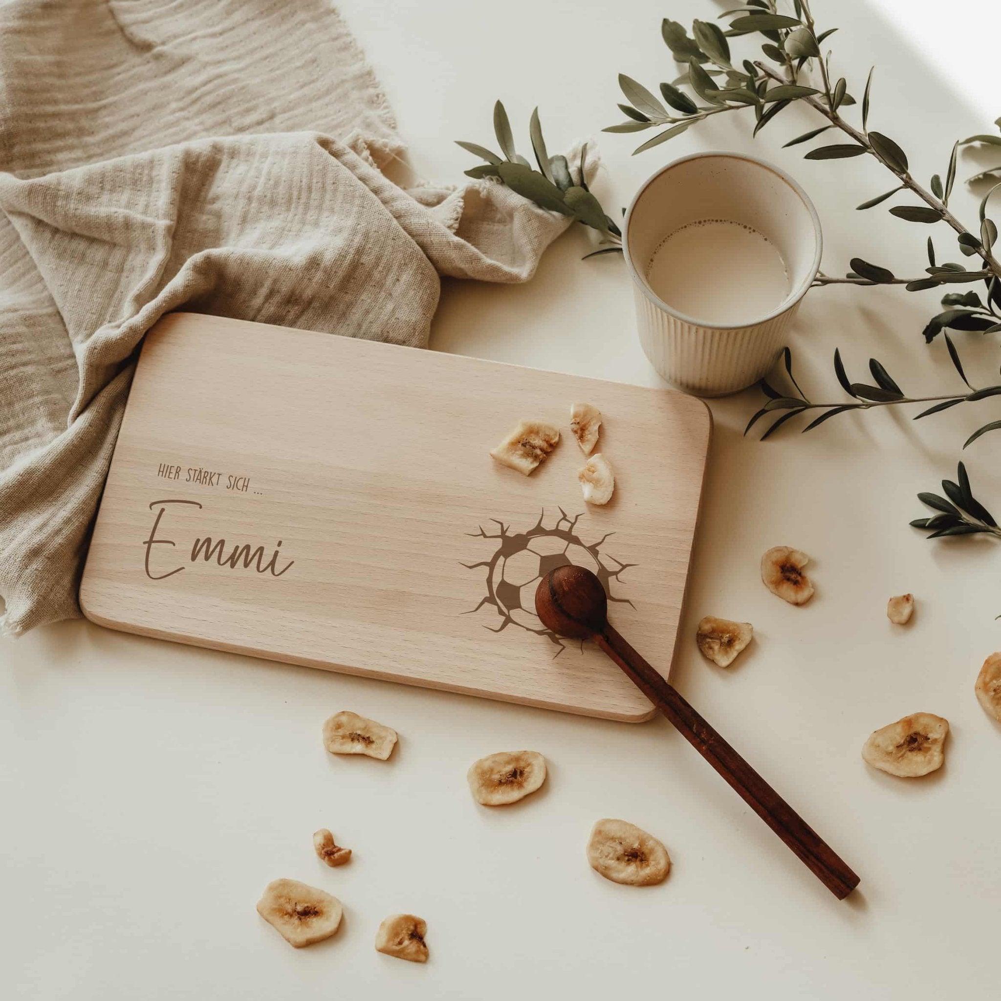 Personalisiertes Frühstücksbrettchen - Fußball - lyllevenn