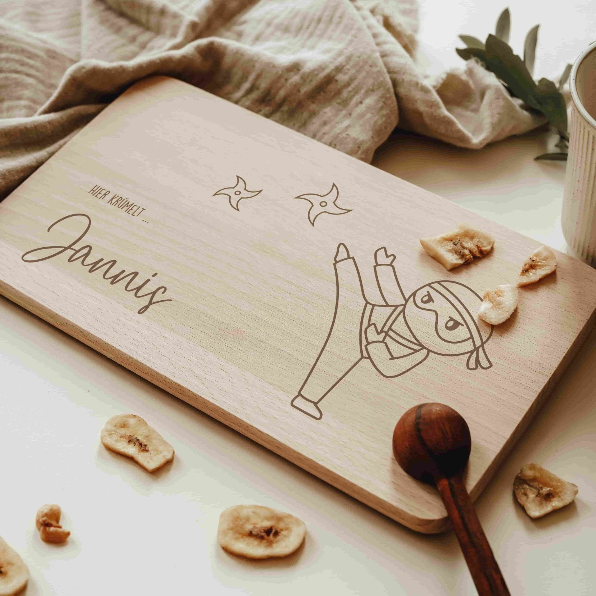 Personalisiertes Frühstücksbrettchen - Ninja - lyllevenn