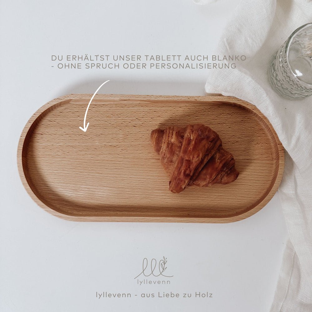Personalisiertes Holztablett - Kleine Auszeit - lyllevenn