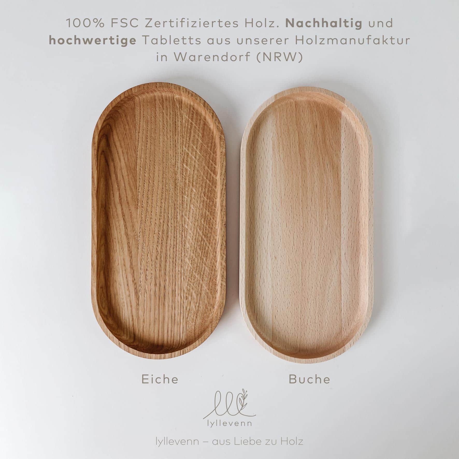 Personalisiertes Holztablett - Somebunny loves you - lyllevenn