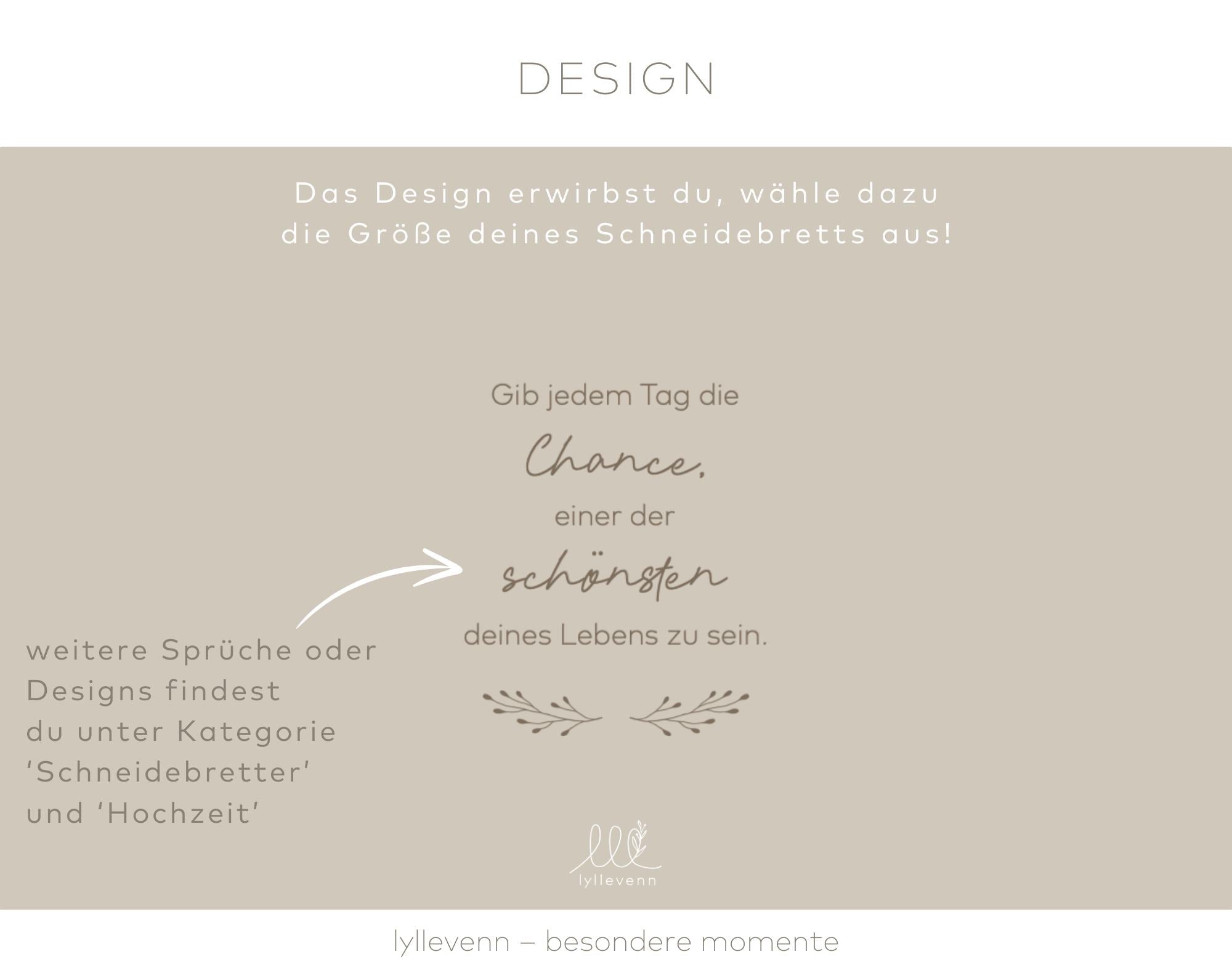 Personalisiertes Schneidebrett Bambus - Chance - lyllevenn