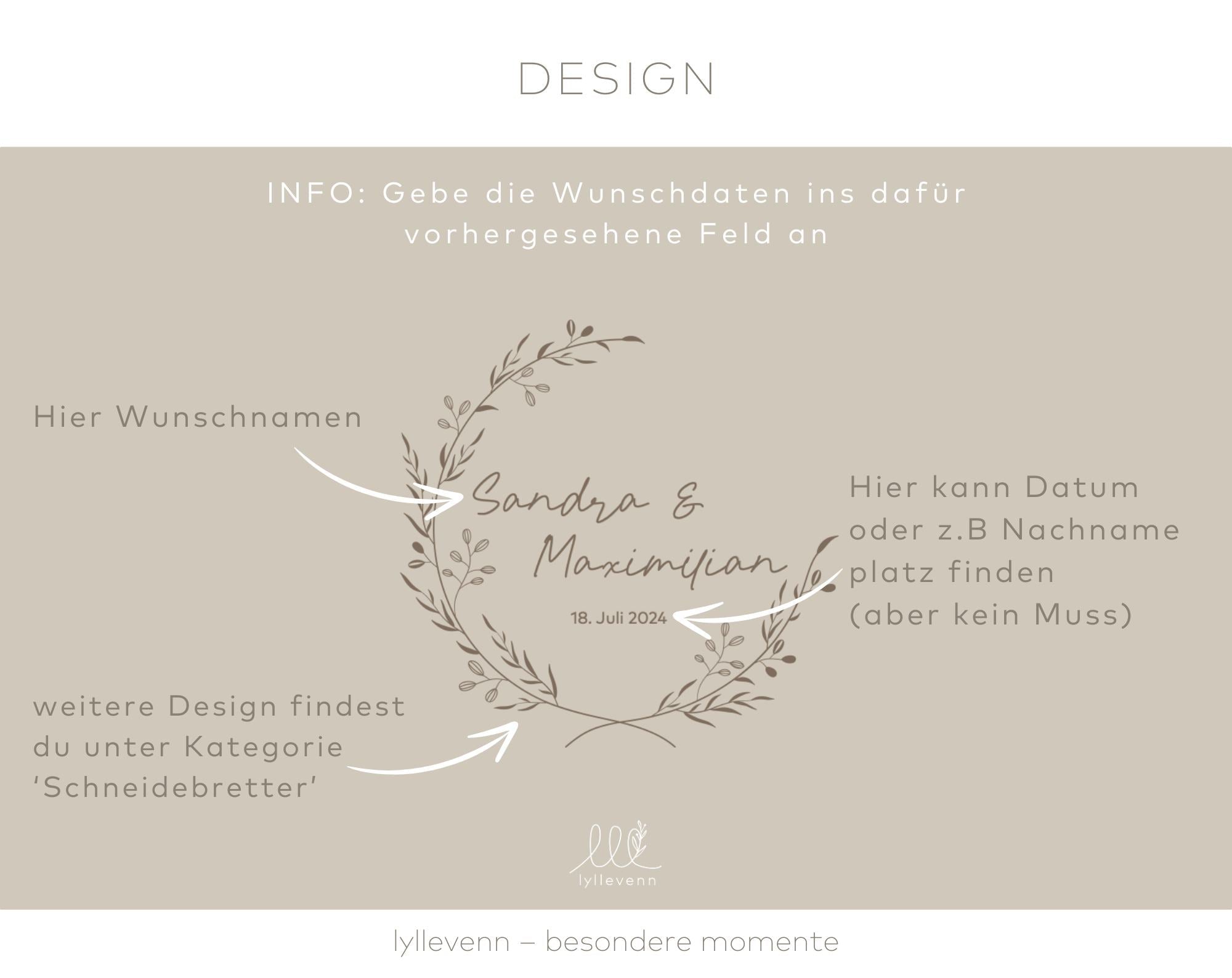 Personalisiertes Schneidebrett Bambus/Eiche - Classic - lyllevenn