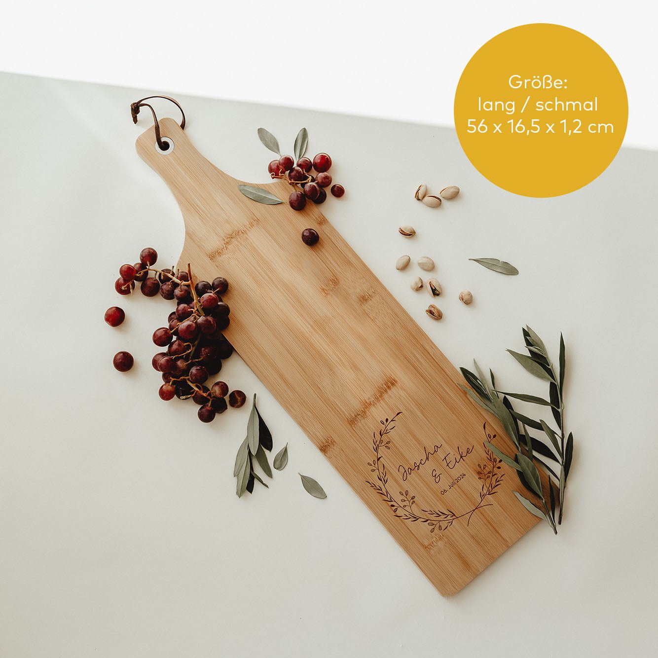 Personalisiertes Schneidebrett Bambus/Eiche - Classic - lyllevenn