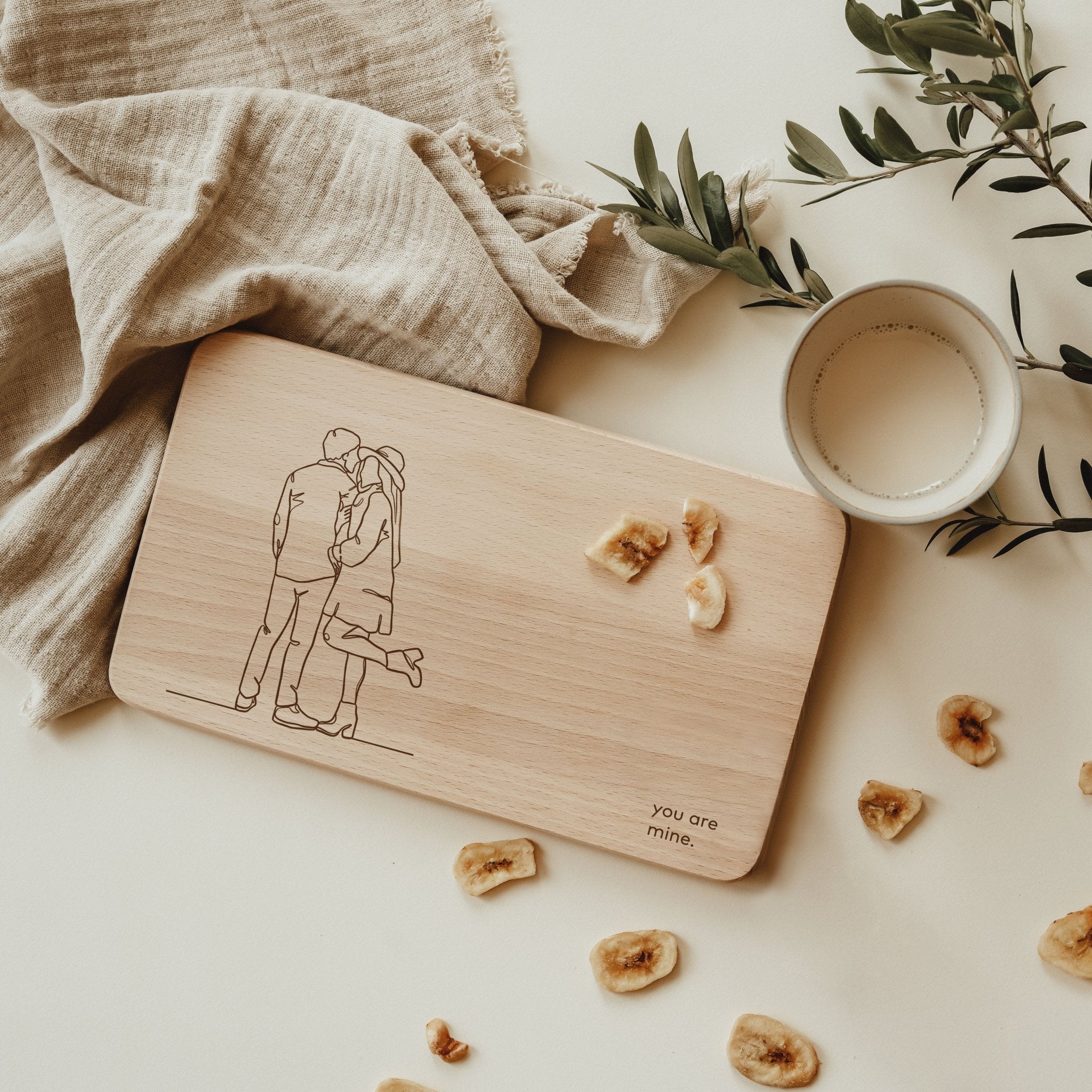 Personalisiertes Schneidebrett - you are mine - lyllevenn