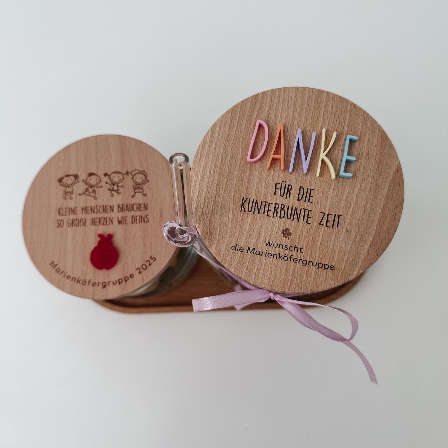 Personalisiertes Vorratsglas - 3D Schrift Danke - lyllevenn