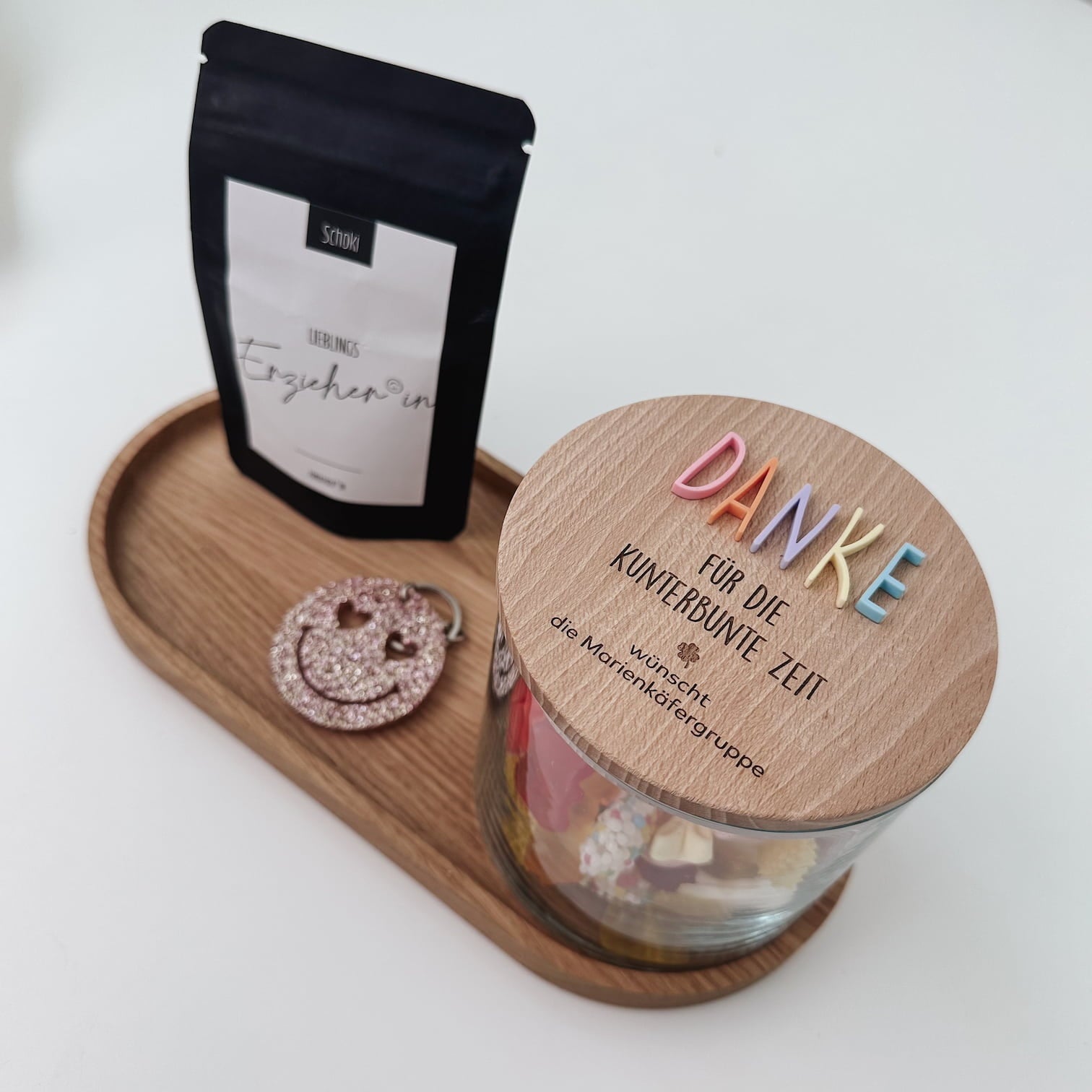 Personalisiertes Vorratsglas - 3D Schrift Danke - lyllevenn