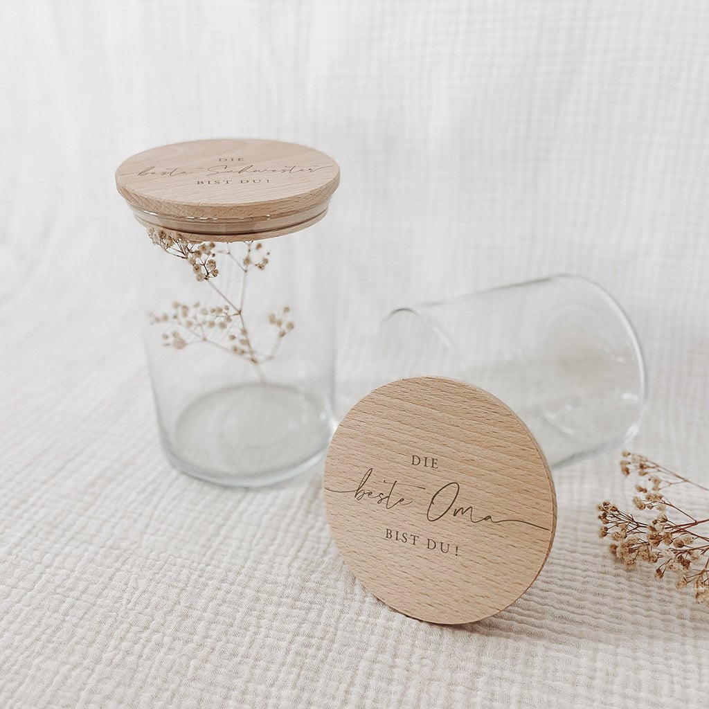 Personalisiertes Vorratsglas – Beste Mama, Papa, Oma, Schwester & Co - lyllevenn