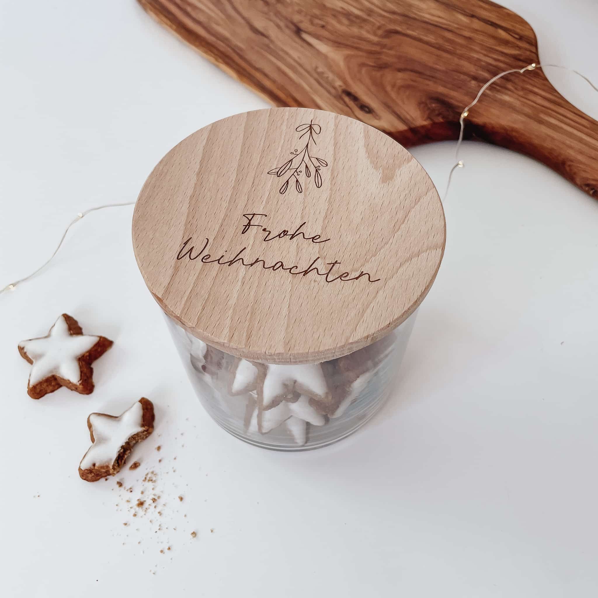 Personalisiertes Vorratsglas - Frohe Weihnachten - lyllevenn