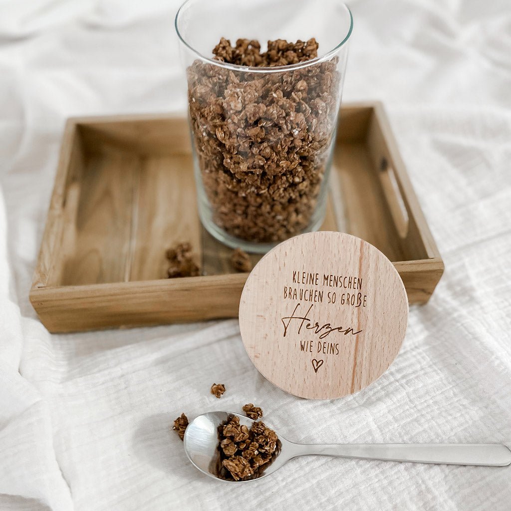 Personalisiertes Vorratsglas – grosse Herzen - lyllevenn