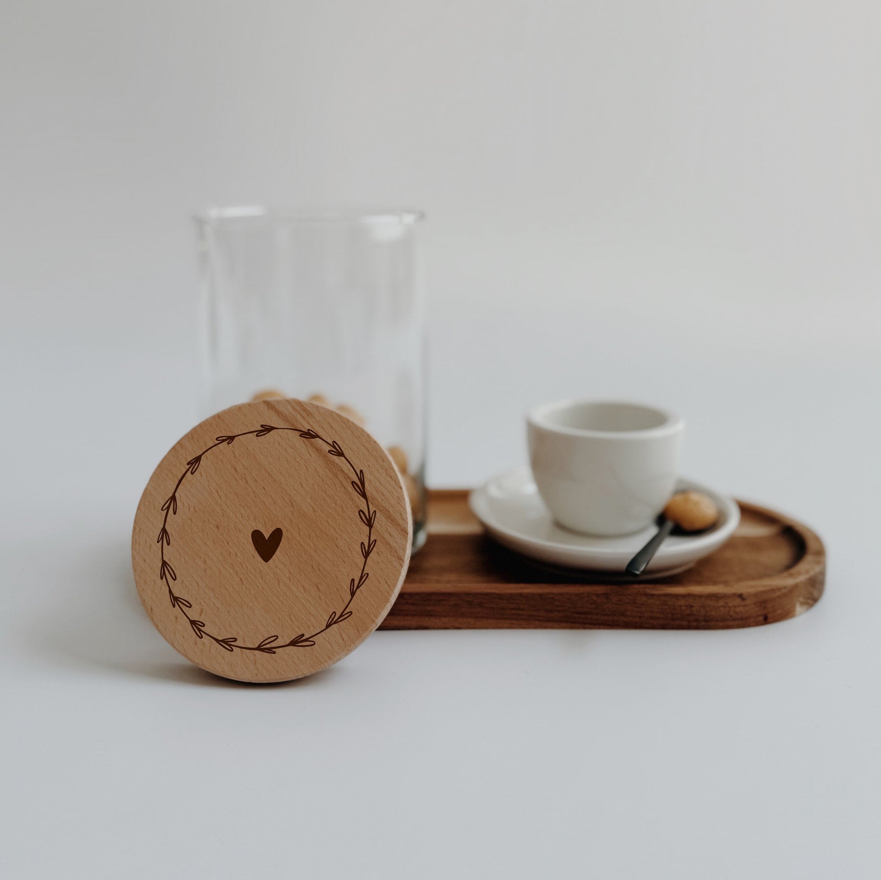 Personalisiertes Vorratsglas - Herzkranz - lyllevenn