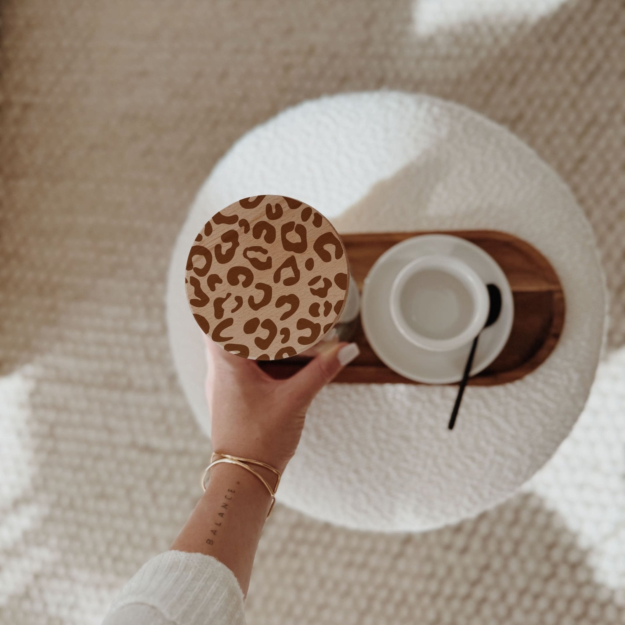 Personalisiertes Vorratsglas - Kariert & Leomuster - lyllevenn