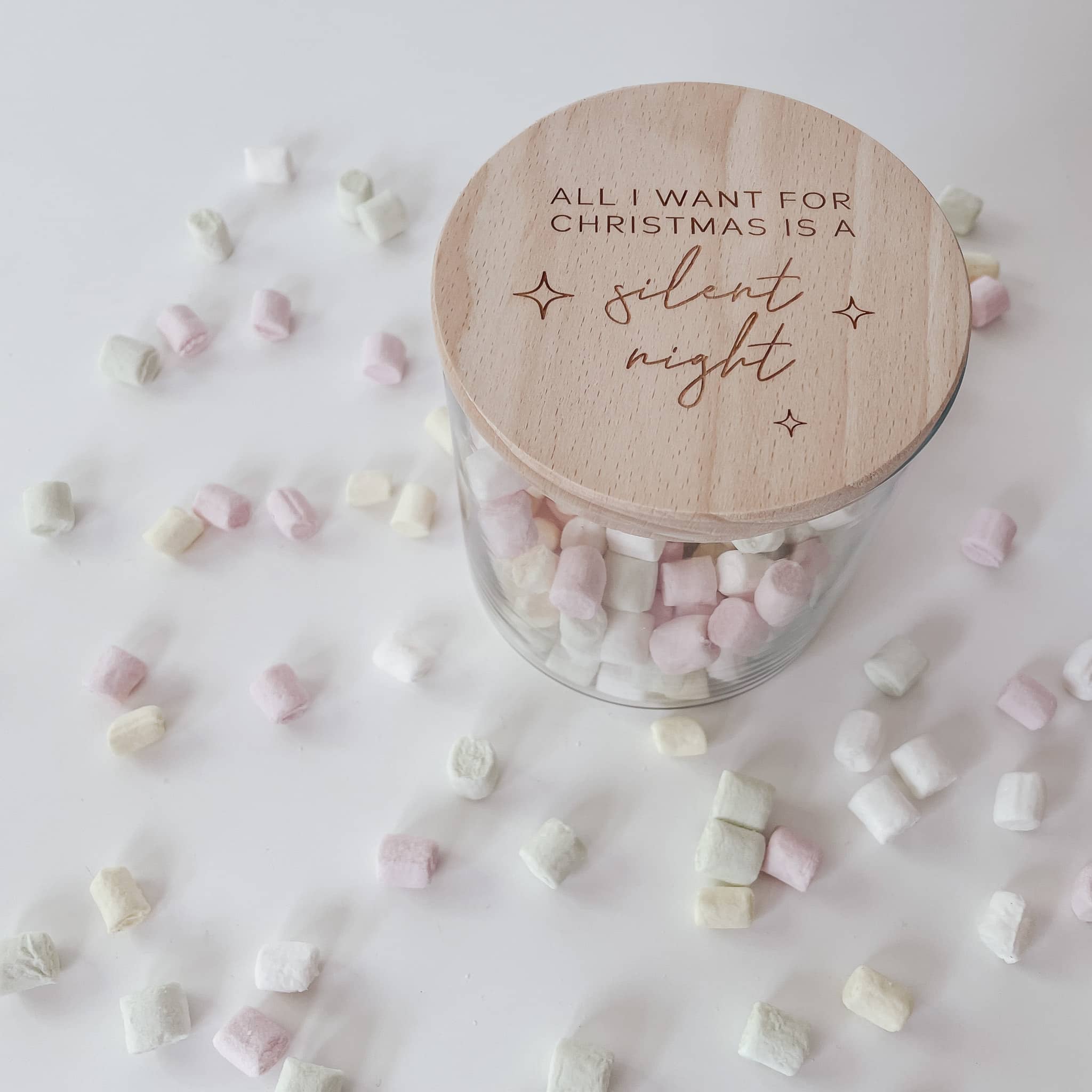 Personalisiertes Vorratsglas - silent night - lyllevenn