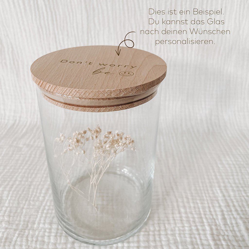 Personalisiertes Vorratsglas – Wunschtext - lyllevenn