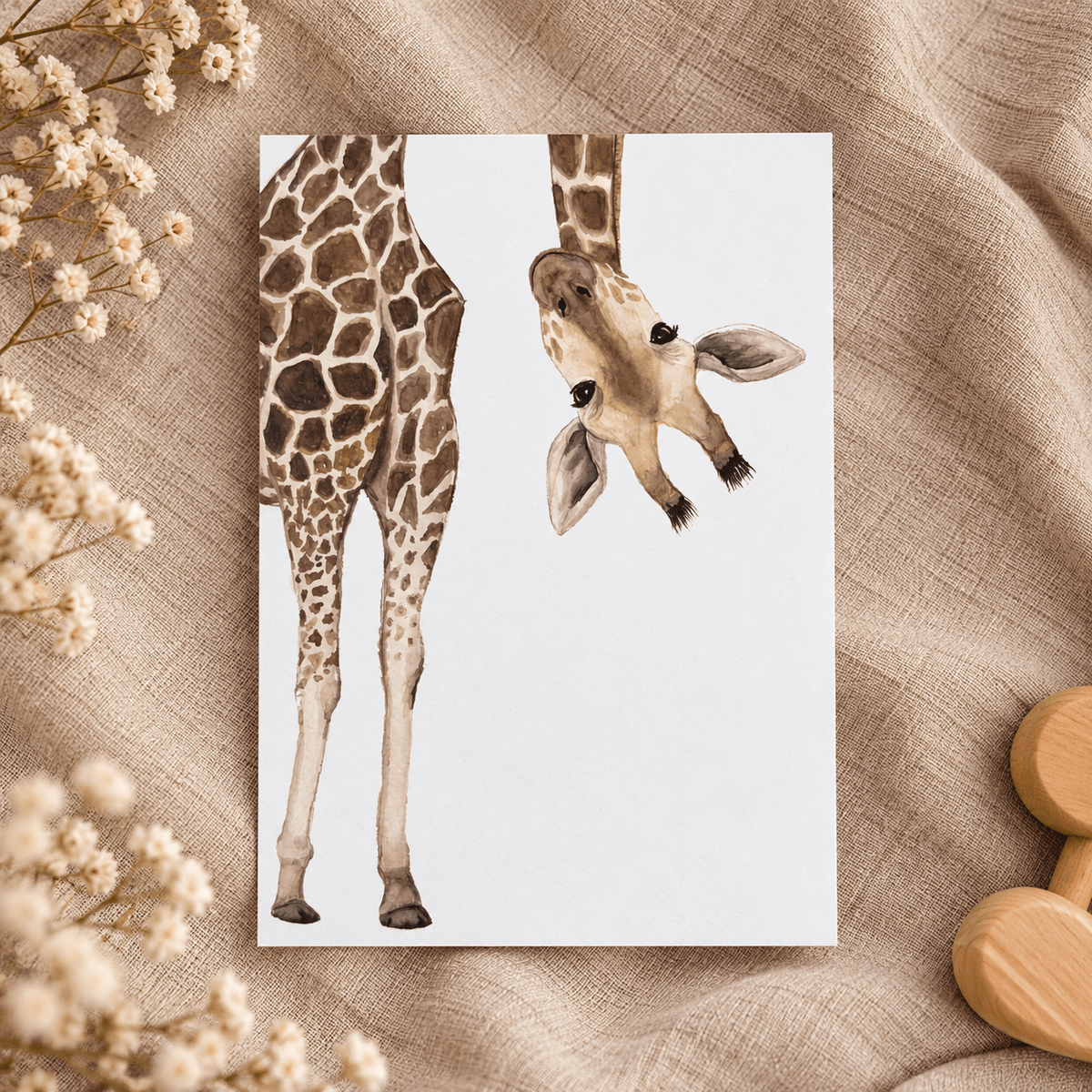 Postkarte - Giraffe - lyllevenn