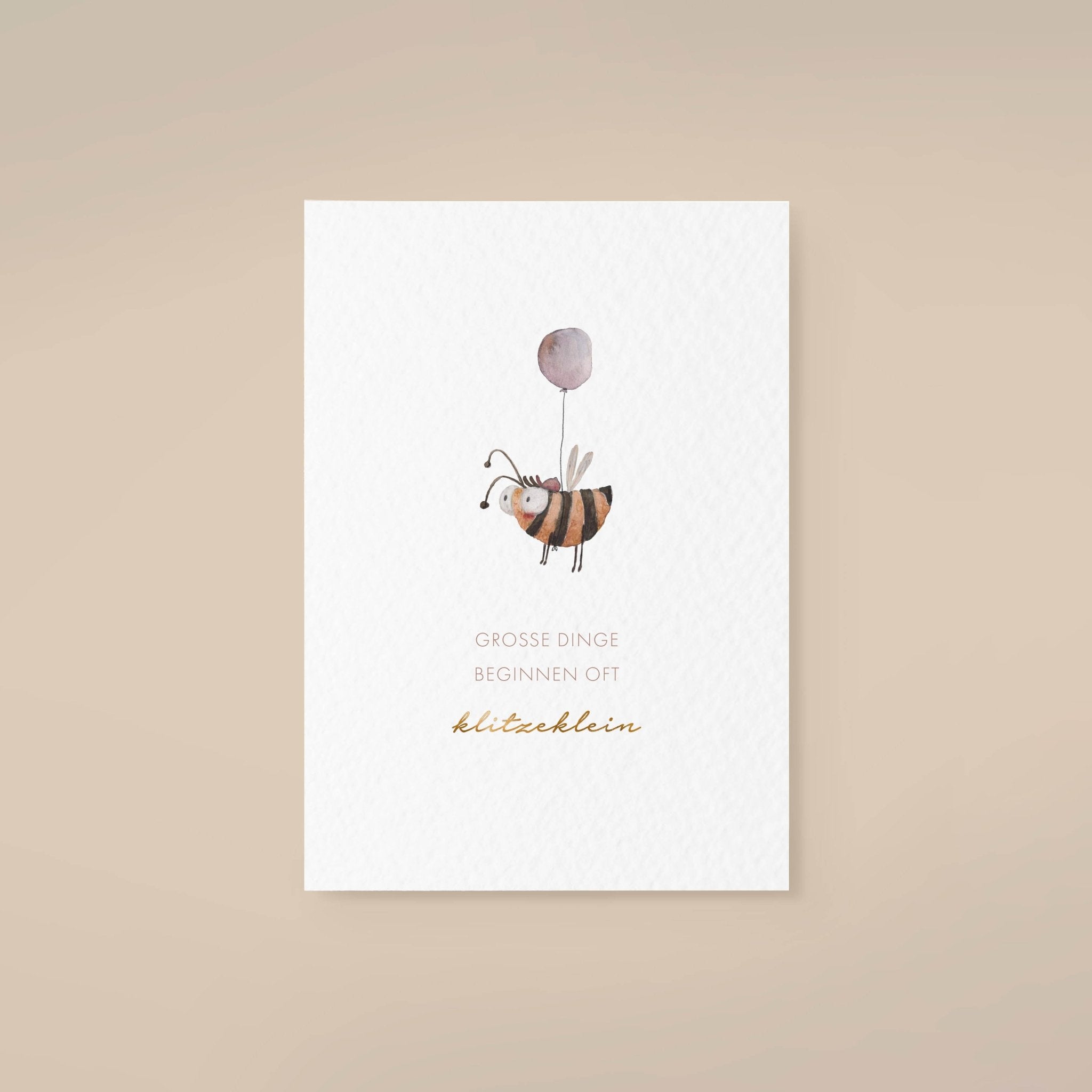 Postkarte - Hummel klitzeklein - lyllevenn