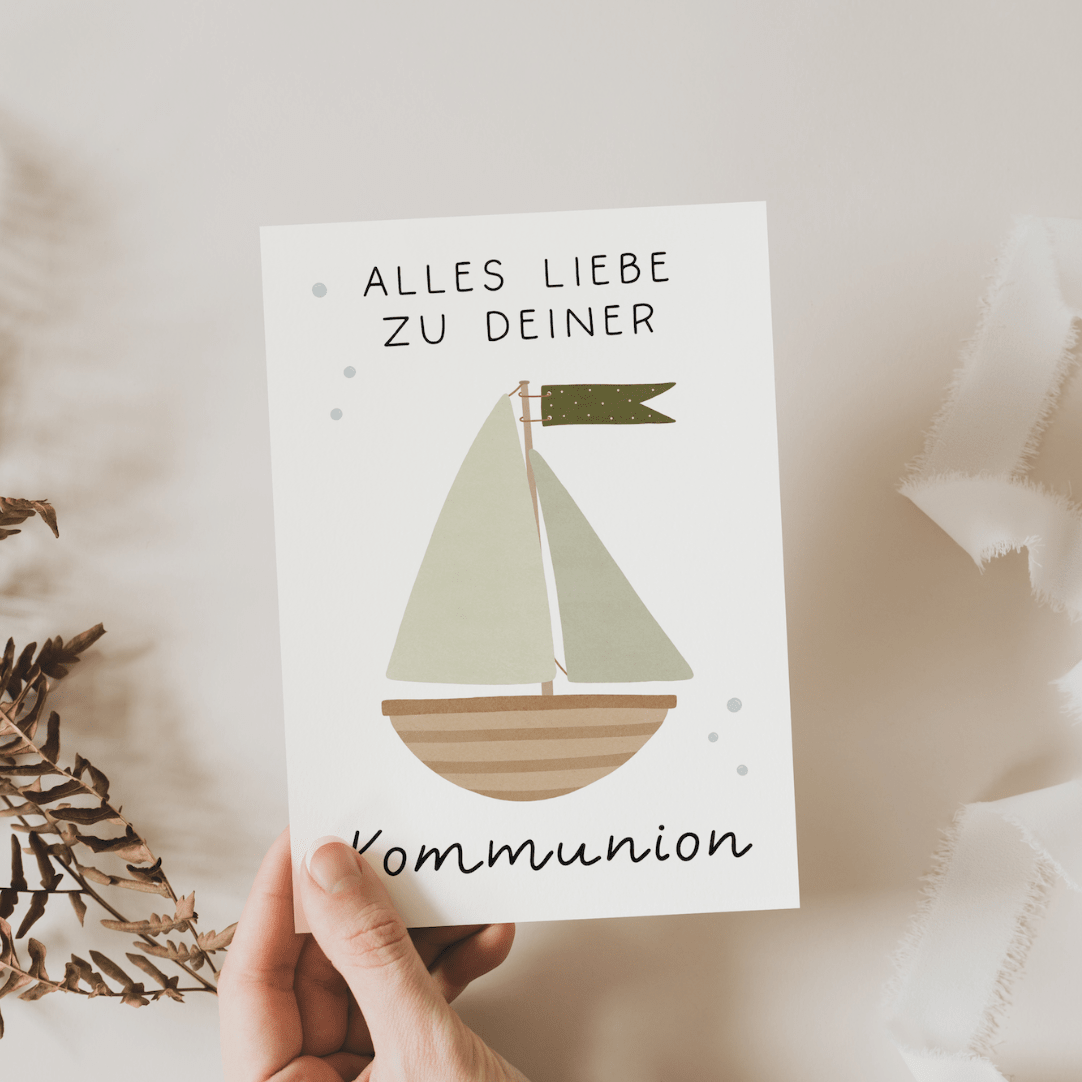 Postkarte Kommunion - mit Spruch - lyllevenn