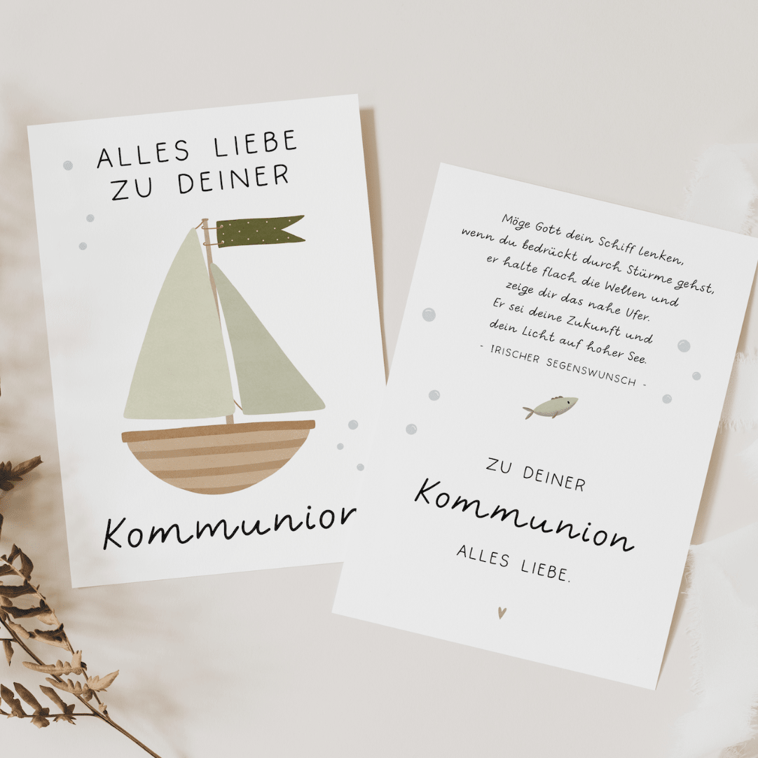 Postkarte Kommunion - mit Spruch - lyllevenn