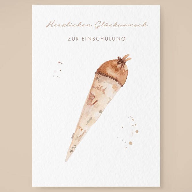 Postkarte - Schultüte - lyllevenn