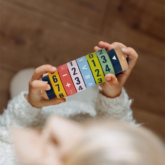 Rechenrolle aus Holz - Spielerisch Rechnen lernen für Kinder - lyllevenn