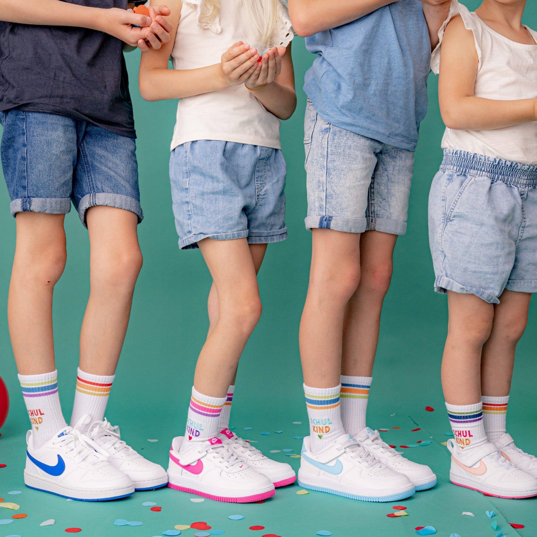Socken bunt - zur Einschulung - lyllevenn