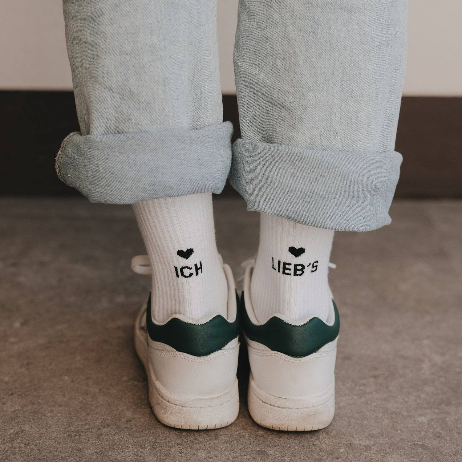 Socken weiß - Ich liebs - lyllevenn