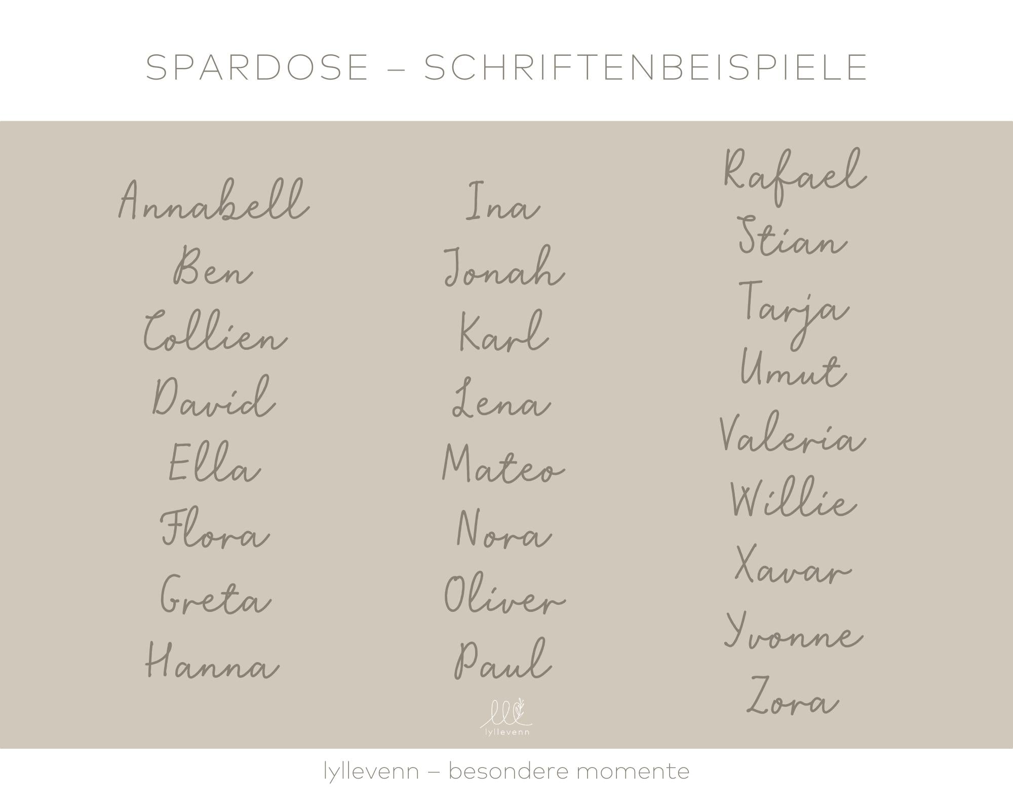 Spardose personalisiert aus Holz – Regenbogen - lyllevenn-store