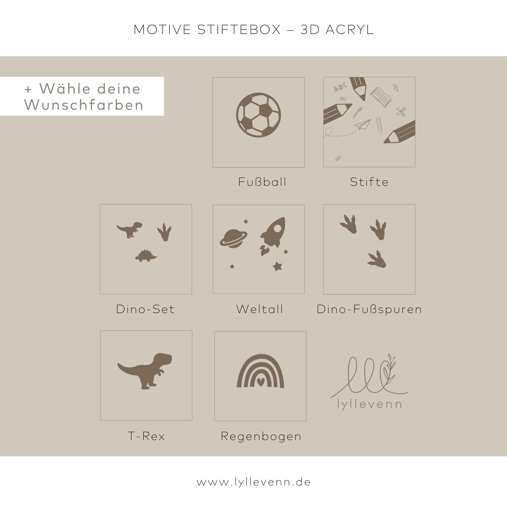 Stiftehalter Holz personalisiert - 3D - Motiv Adventure - lyllevenn