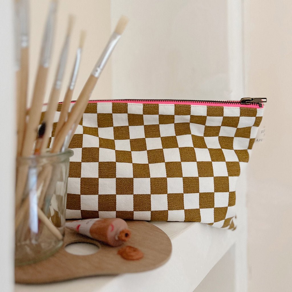 Tasche Kariert - Karamell - lyllevenn