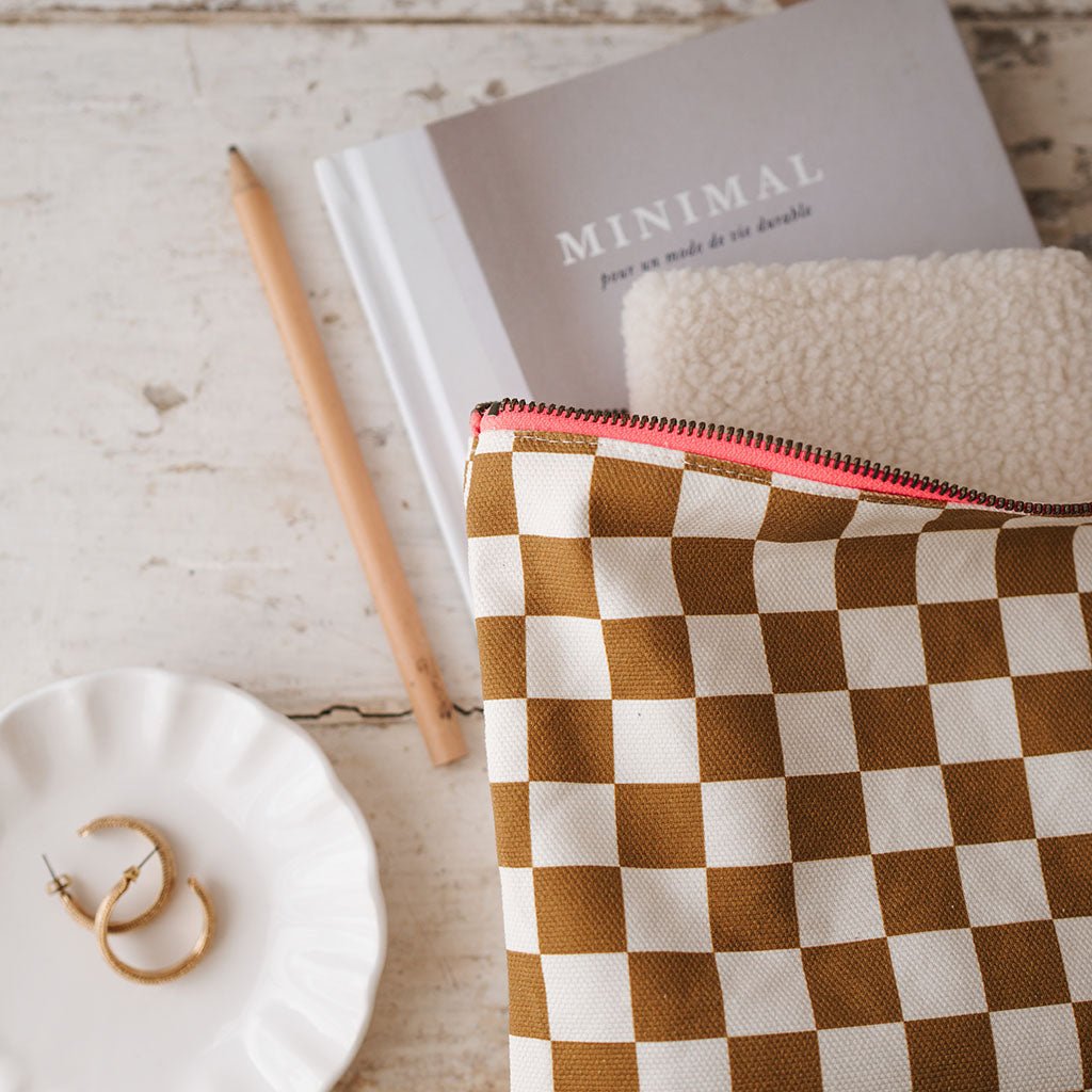 TASCHE KARIERT – KARAMELL - lyllevenn