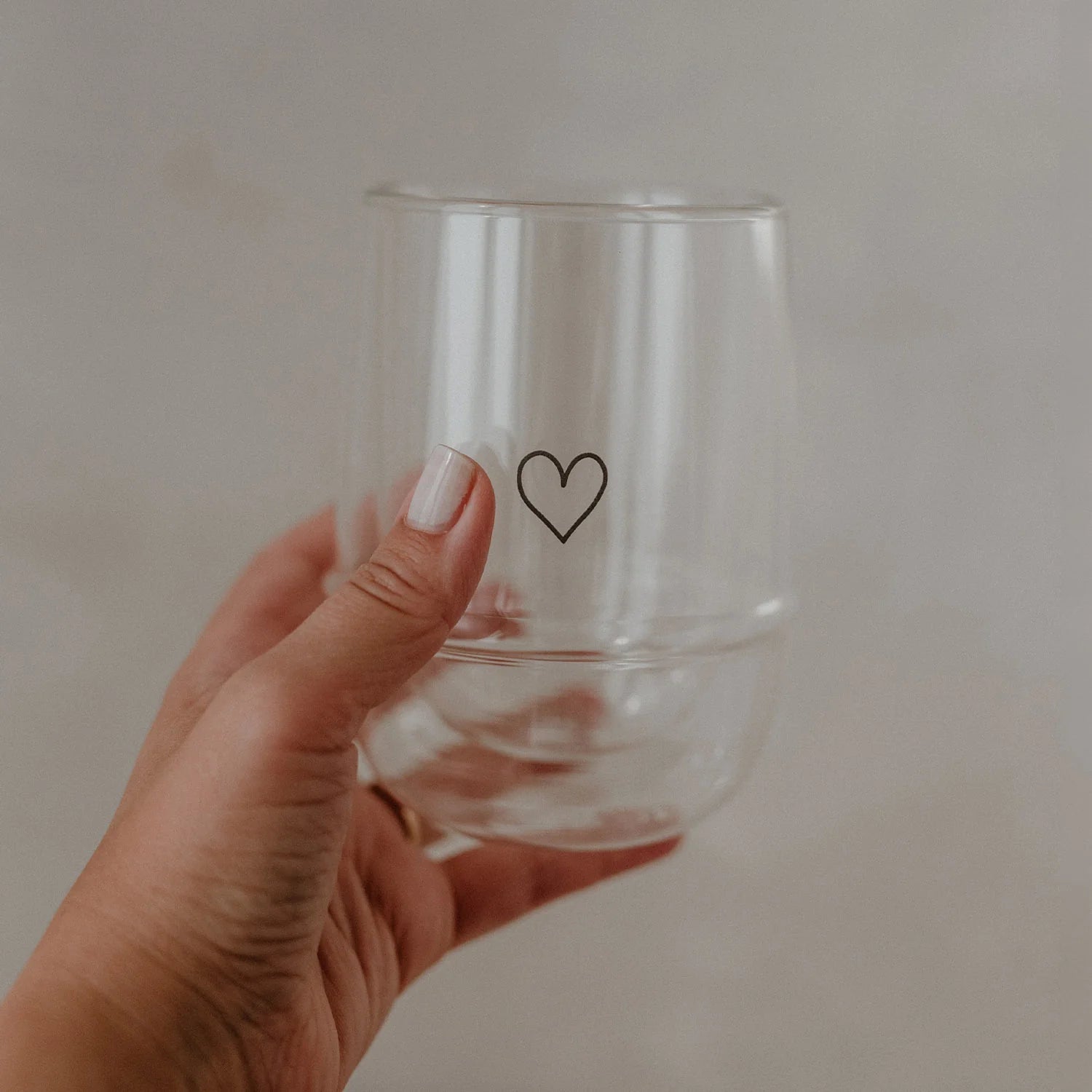 Thermoglas - doppelwandiges Glas Herz - lyllevenn