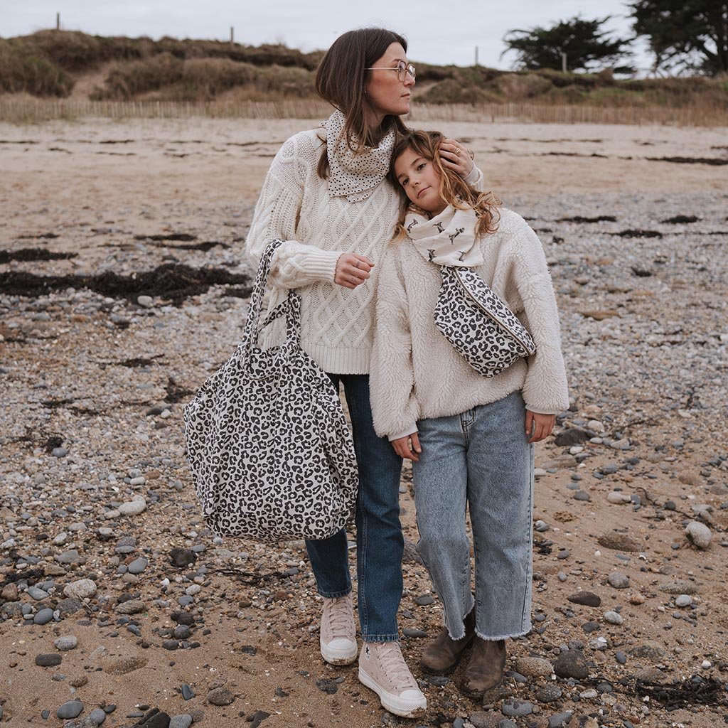 TRAGETASCHE LEOPARD – GREIGE - lyllevenn