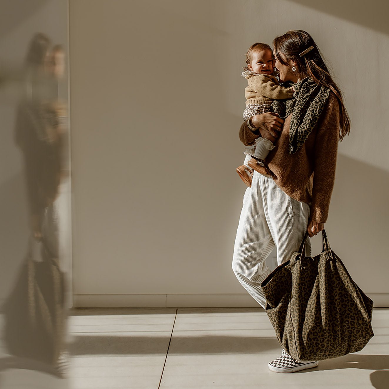 TRAGETASCHE LEOPARD – OLIVE - lyllevenn