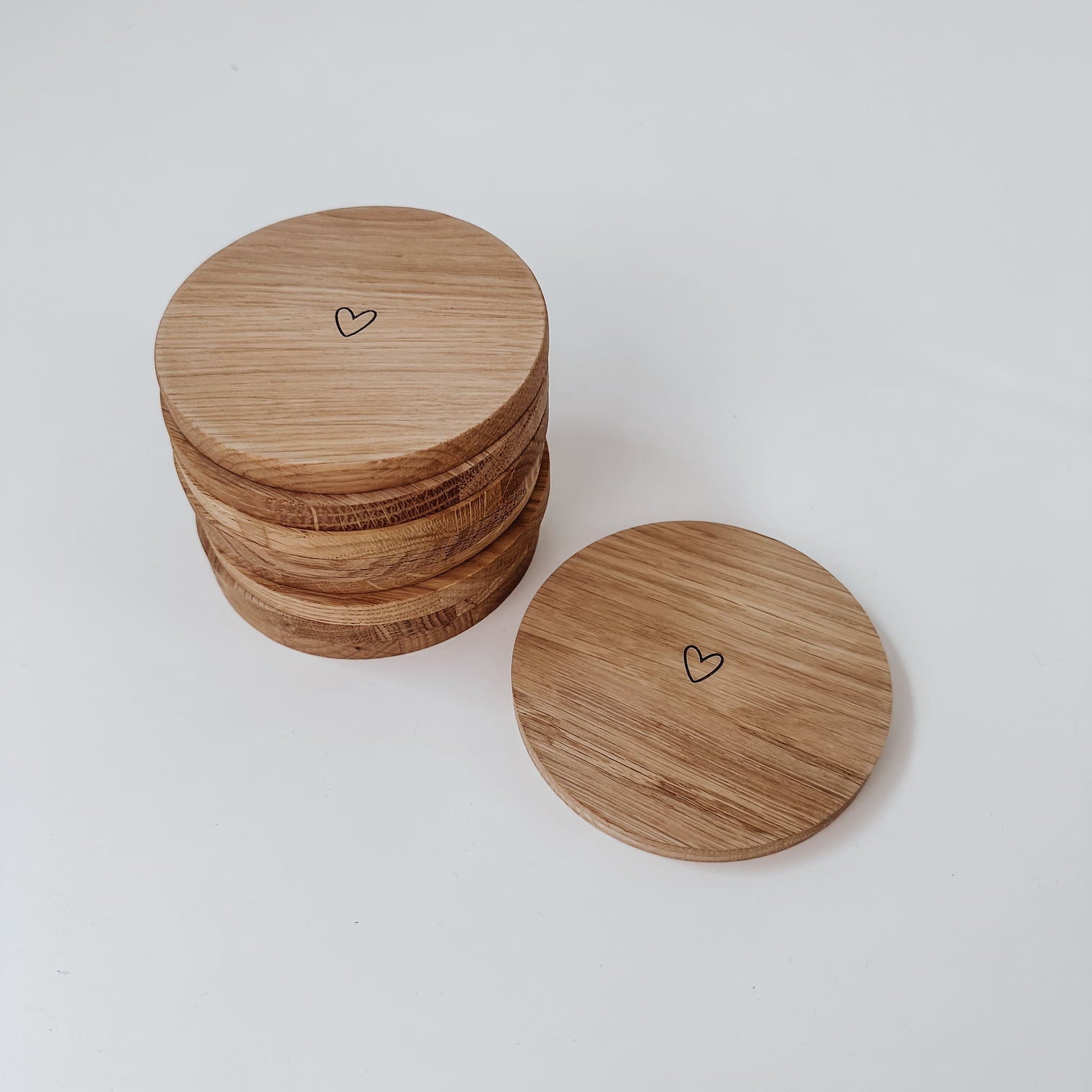 Untersetzer aus Holz - Herz - lyllevenn