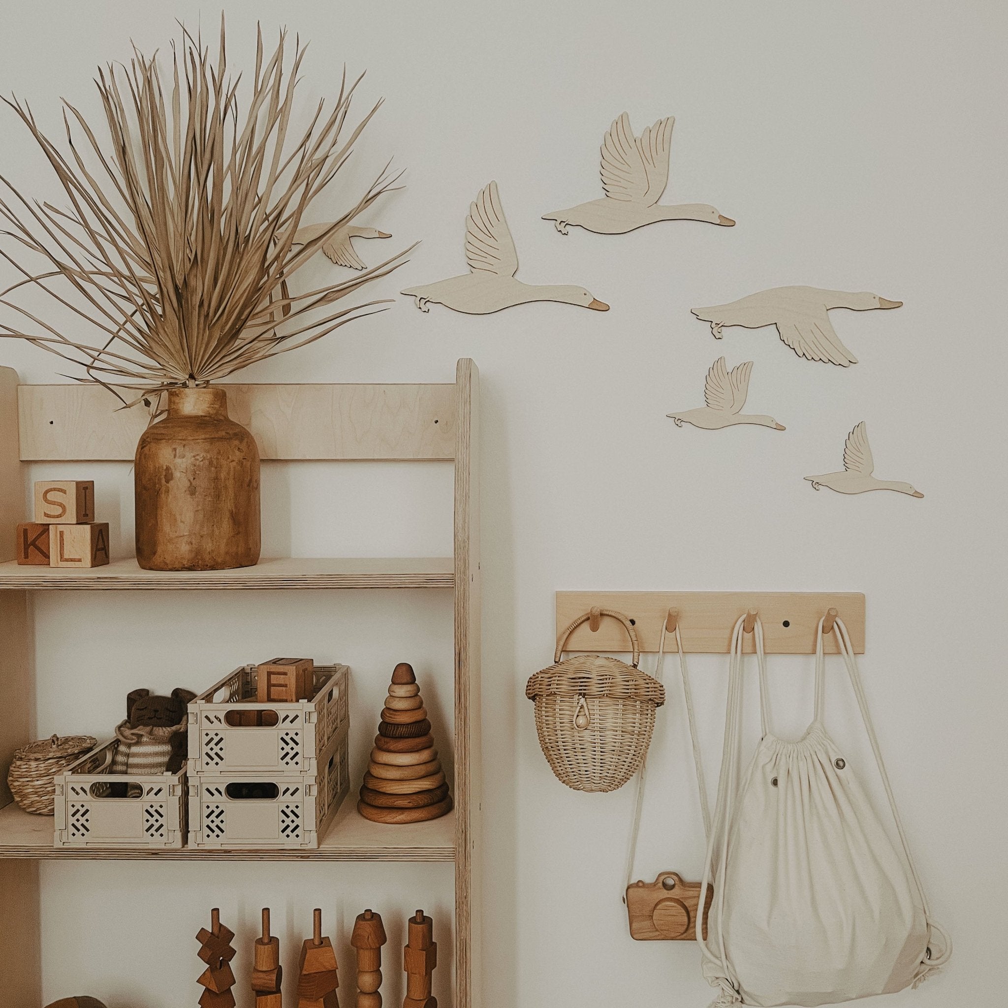 Wanddeko Holz - Gänse - lyllevenn