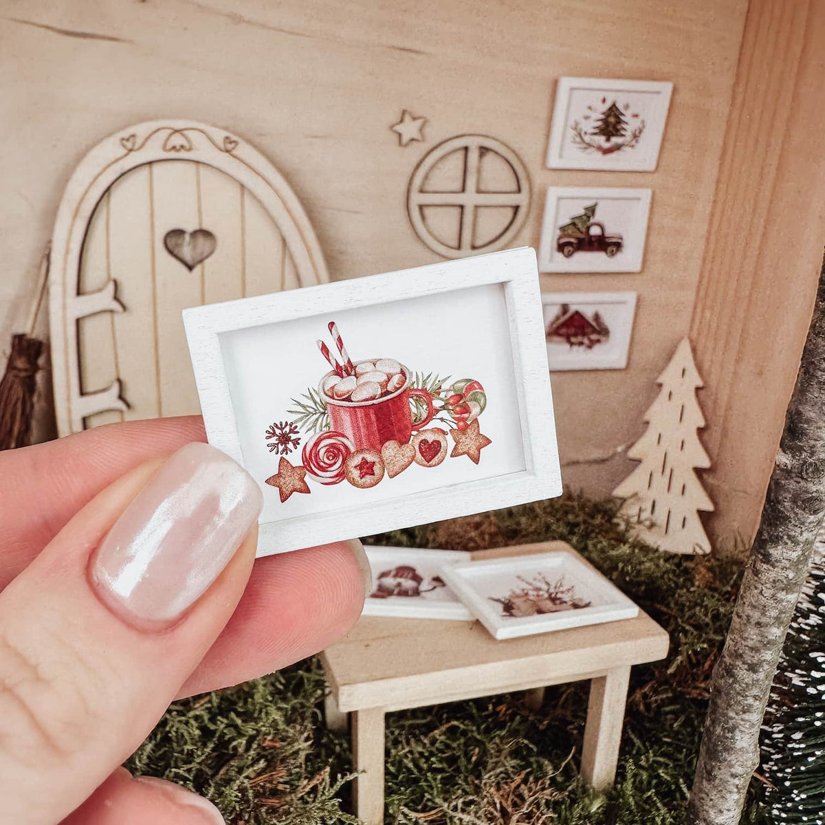 Wichtel Bilderrahmen im 3er-Set – mit Weihnachtsmotiven - lyllevenn