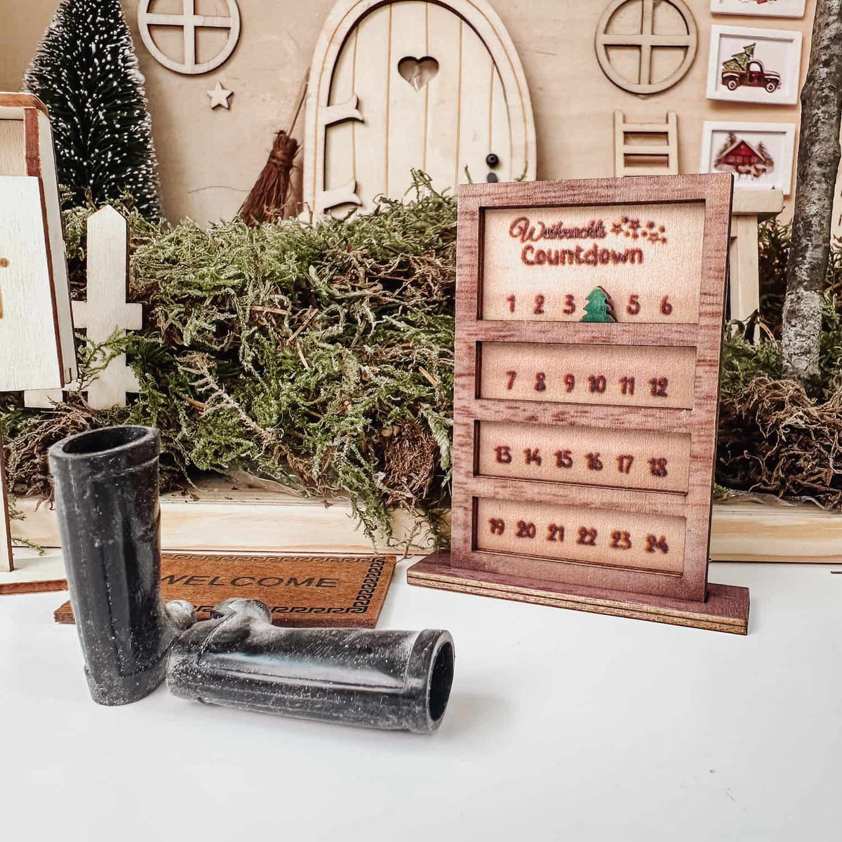 Wichtel Countdown - Wichtel Zubehör aus Holz - lyllevenn