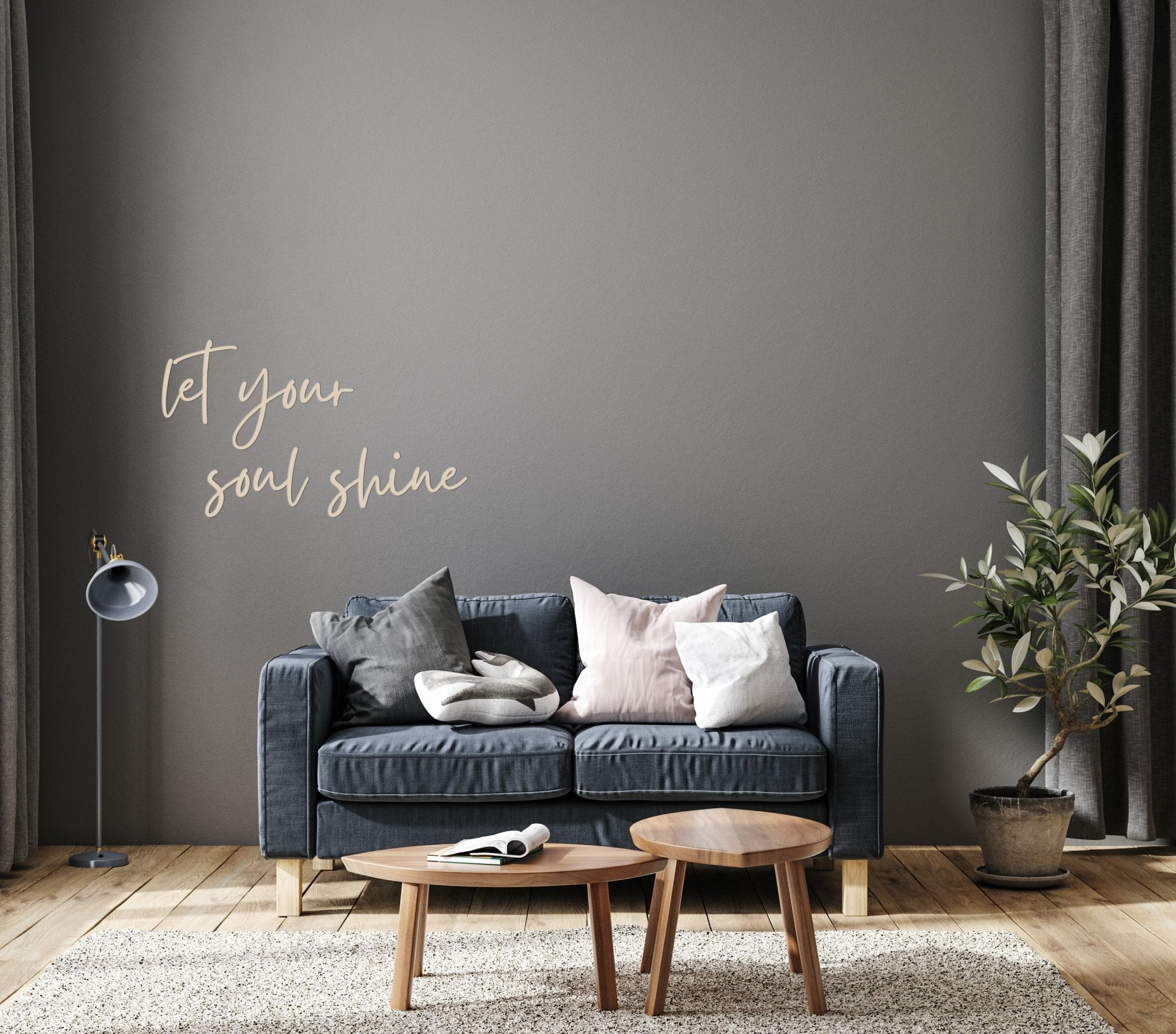 3D Holz Schriftzug - Let Your Soul Shine - lyllevenn