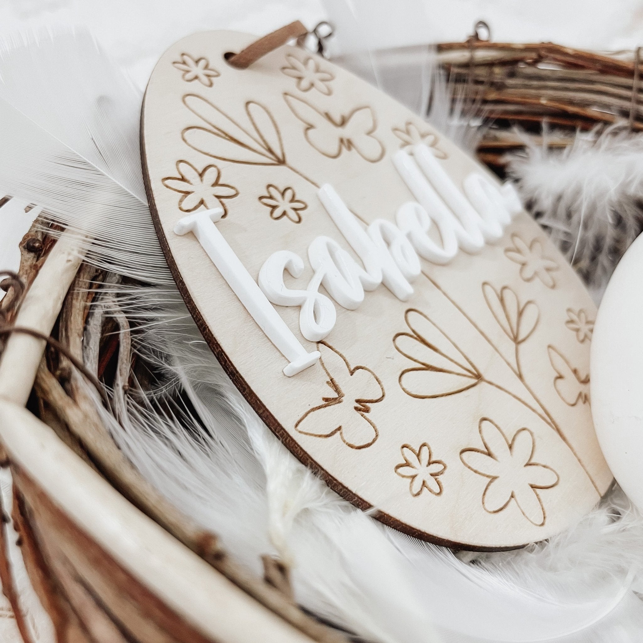 3D Osterei | Namensschild | Korb Anhänger - lyllevenn-store