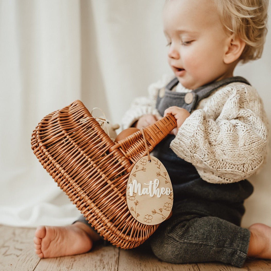3D Osterei | Namensschild | Korb Anhänger - lyllevenn-store
